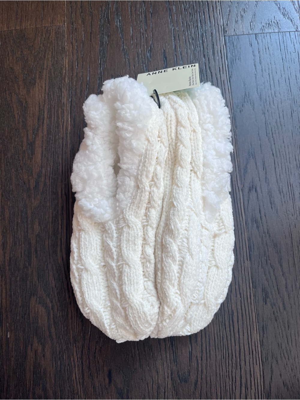 Anne Klein Cable-Knit House Sock/Slipper